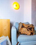 Housse de coussin carrée à froufrou