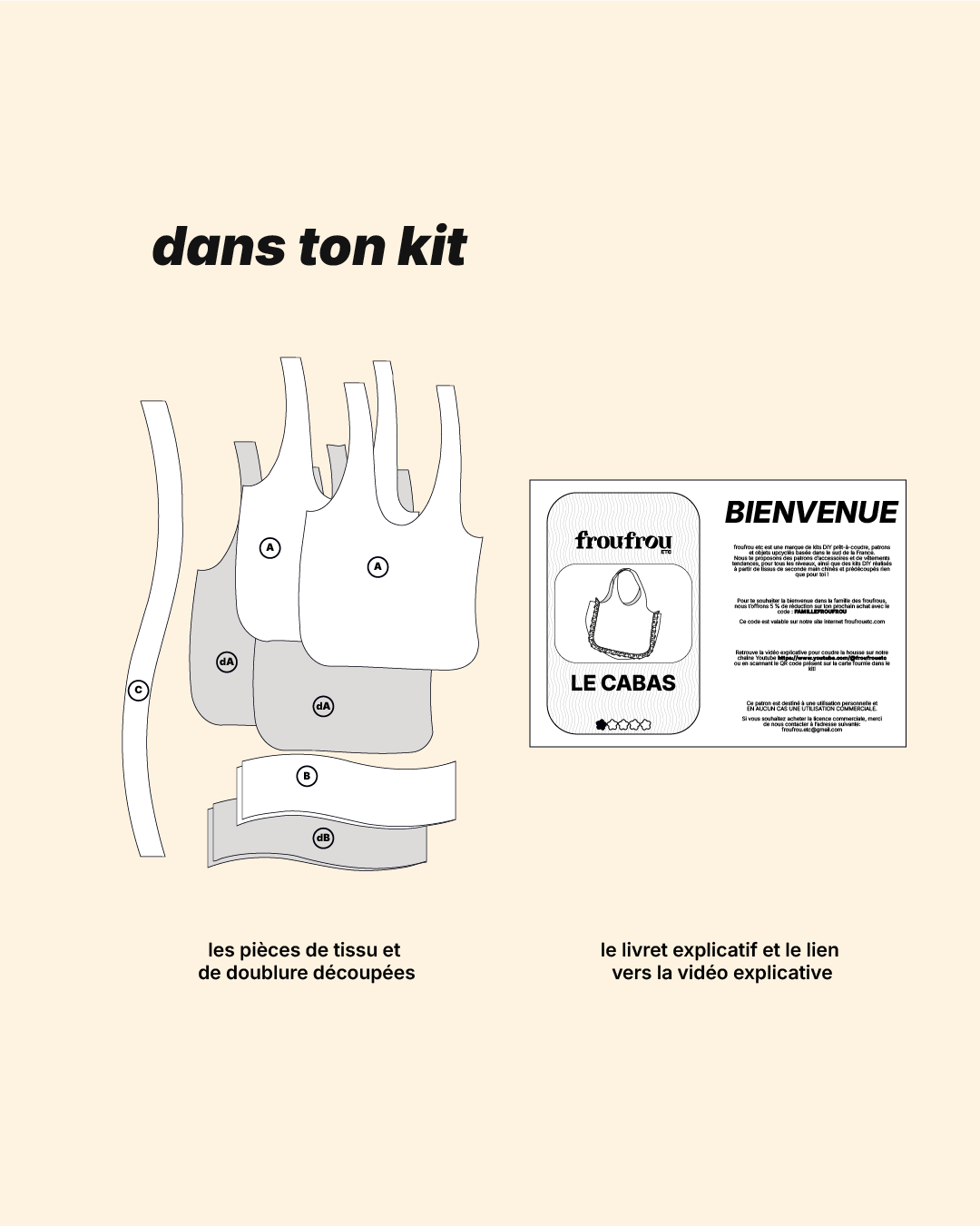 Kit couds ton cabas à froufrou